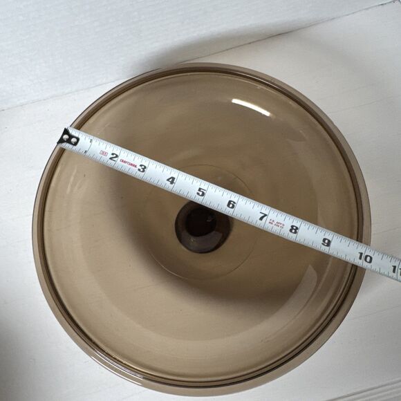 Round Pyrex Replacement Glass Lid Amber Color  10⅝”  Large - Picture 4 of 8